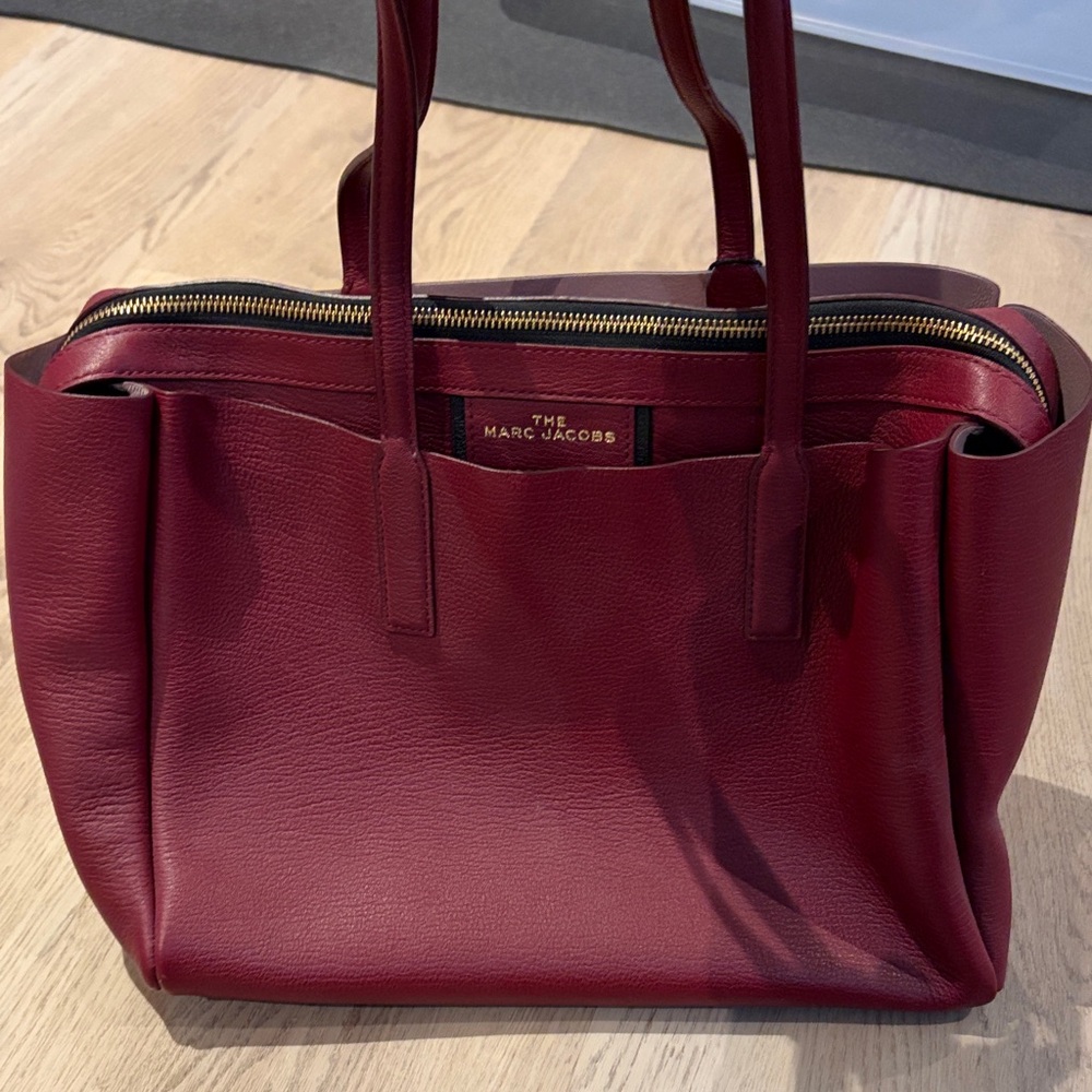 Marc Jacobs Deep Red Leather Tote